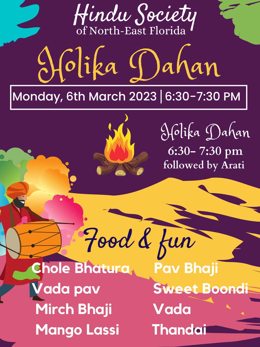 96olifa Dahan Monday, 6th March 2023 6:30-7:30 PM Afdlika Dahan 6:30- 7:30 pm followed by Arati Food & fun Chole Bhatura Pav Bhaji Vada pav Sweet Boondi Mirch Bhaji Vada Mango Lassi Thandai