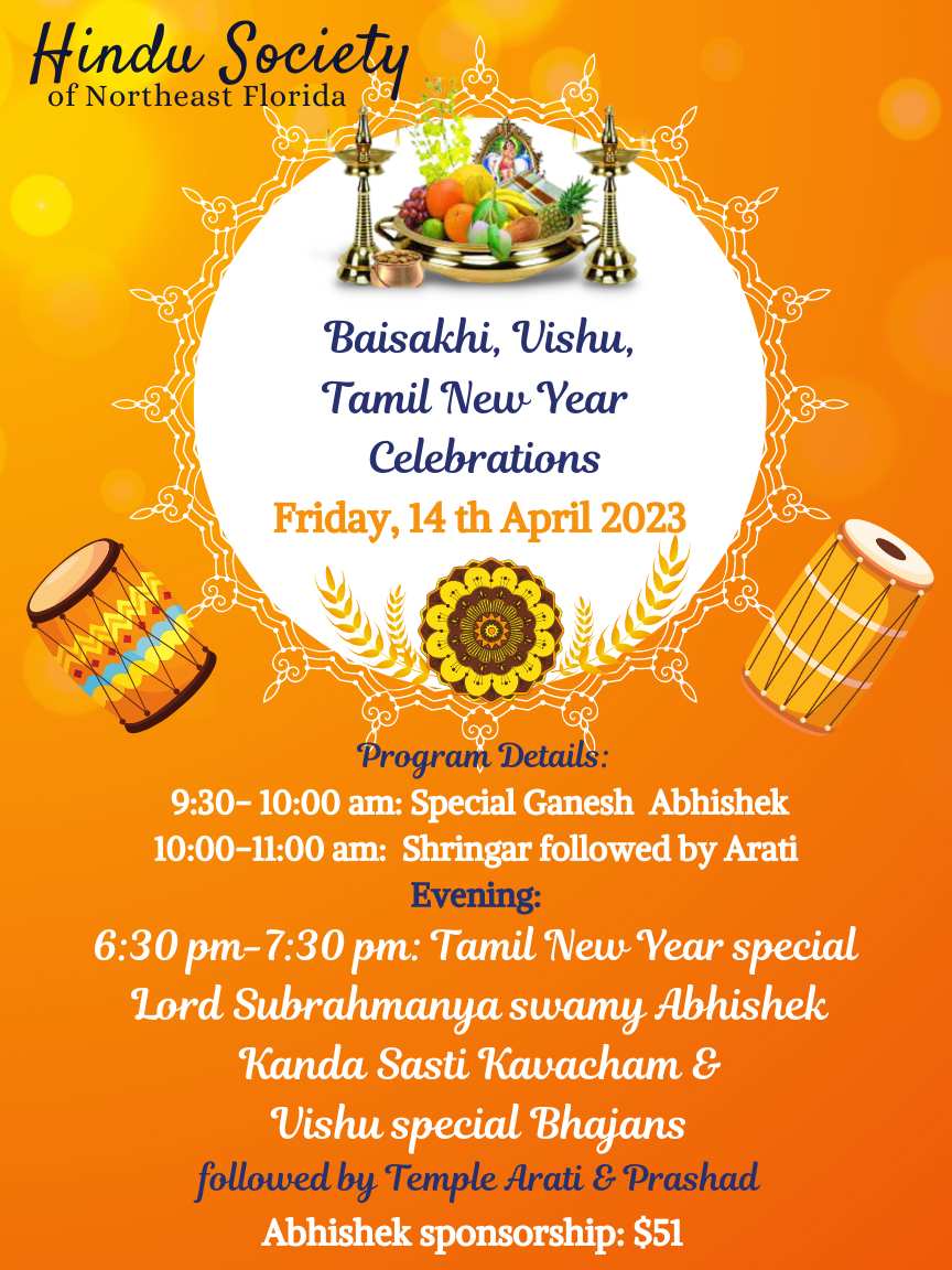 April 14 • Fri• Baishakhi – Vishu – Tamil New Year | Hindu Society ...