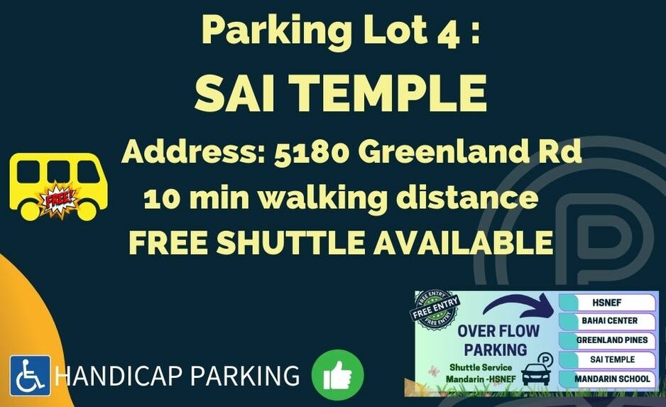 Sai Temple Handicap Parking Avaialble